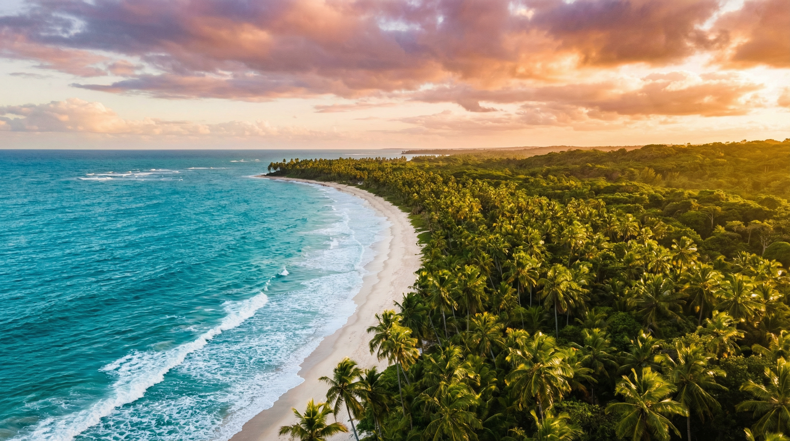 Tropical coastline in northeastern Brazil